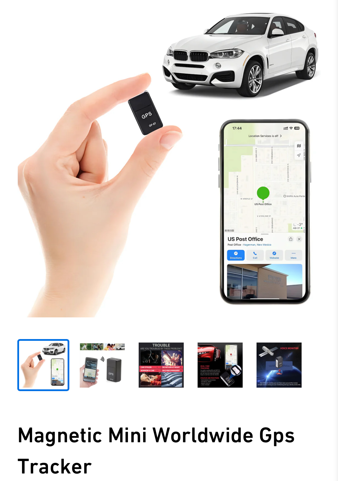 Magnetic world wide gps tracker